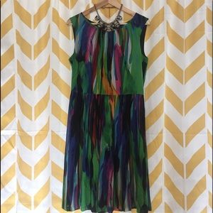 Ellen Tracy Multi-Colored Spring Dress